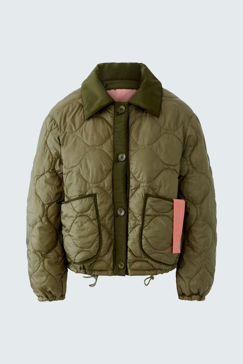 Oui Padded Coat Khaki Jacket 96883