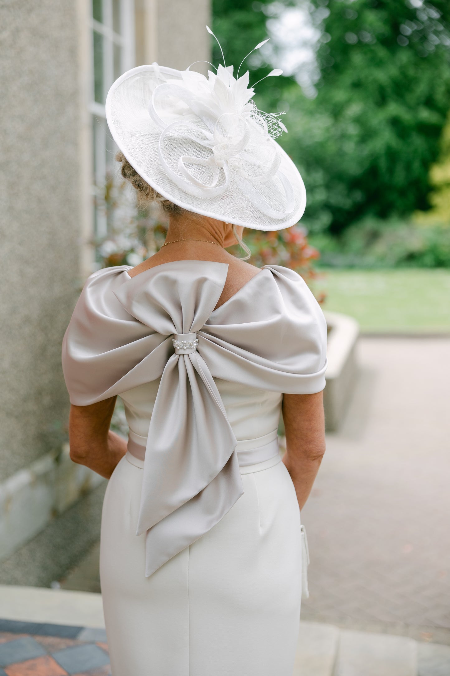 Anoola D438 Buttercream & Sand Satin Dress