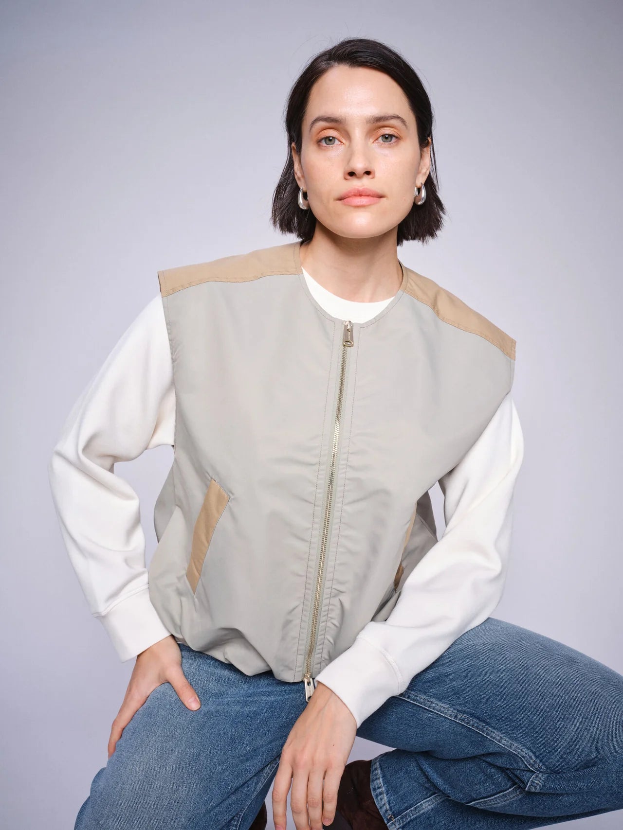 Mos Mosh Kura Grey/Tan Waistcoat