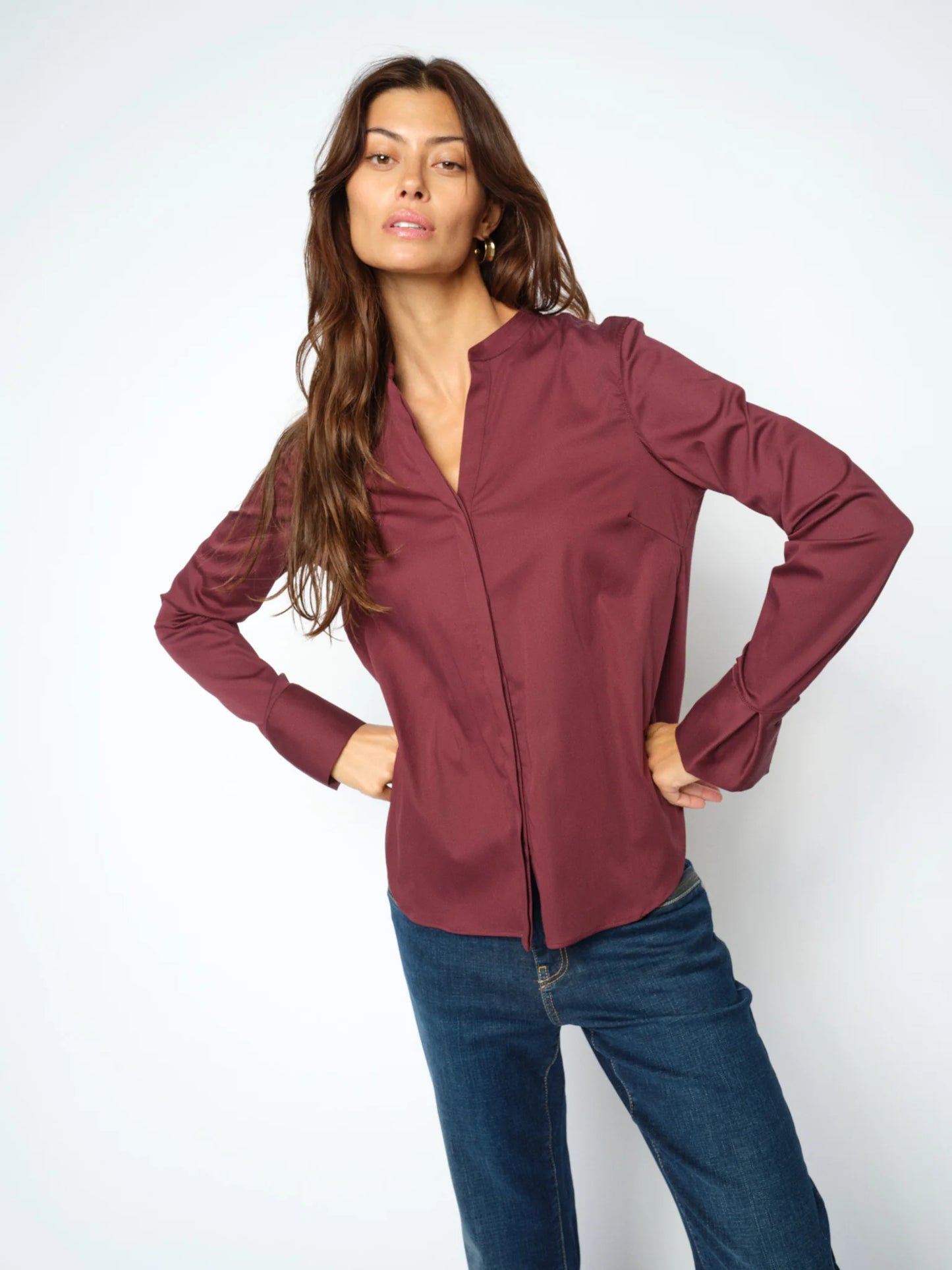 Mos Mosh Matthea Burgundy Shirt