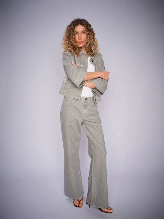 Mos Mosh Dara Shadow Wide Leg Jeans