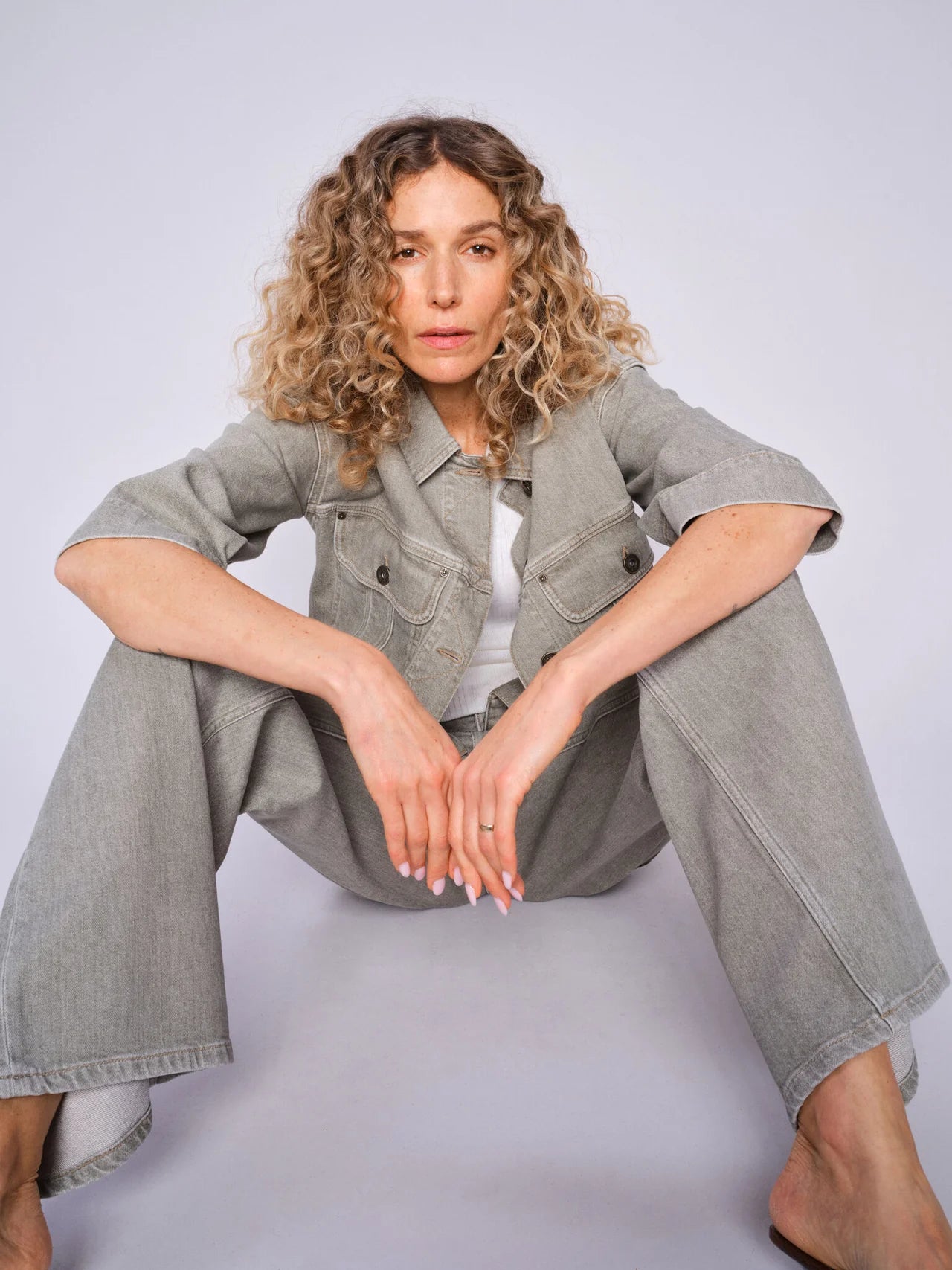 Mos Mosh Dara Shadow Wide Leg Jeans