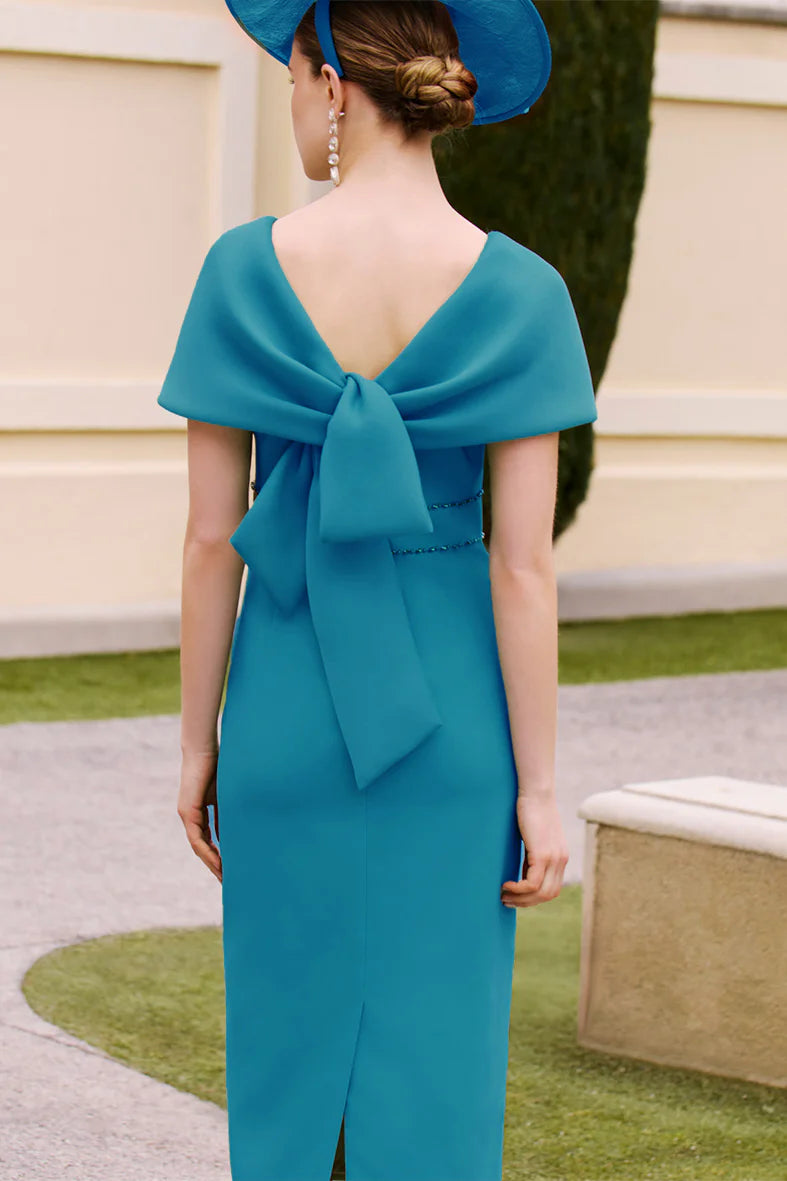 Couture Club 1G2L8 Petrol Wrap Over Dress