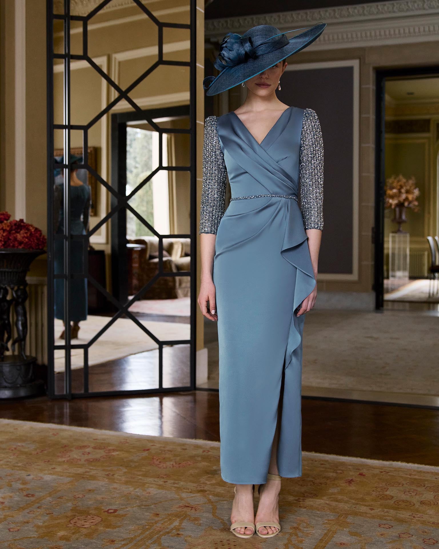 Couture Club 1G1J1 Steel Blue Dress Couture Club 1G1J1 Steel Blue Dress