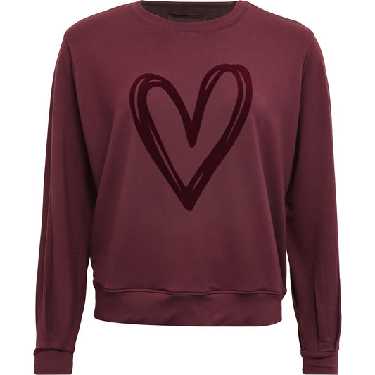 Costa Mani Wine Heart Sweater