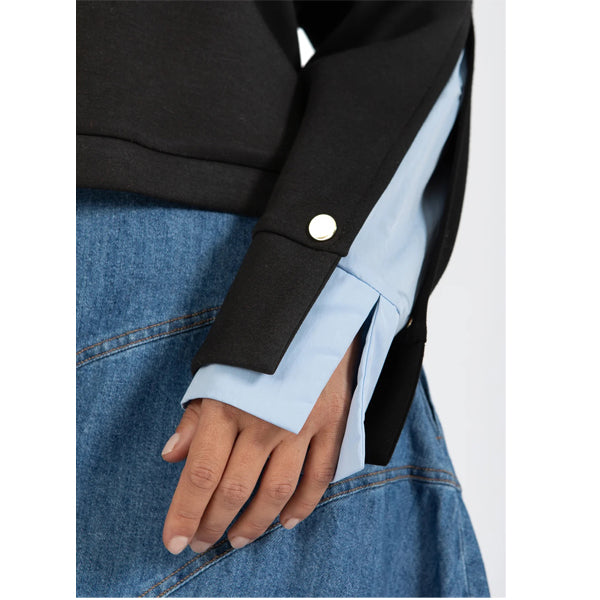 Coster Black & Blue Detail Sweatshirt 251-1109