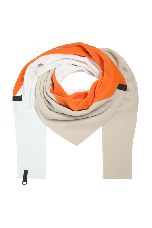 Henriette Steffensen 4078 Orange & Kit Triangle Scarf