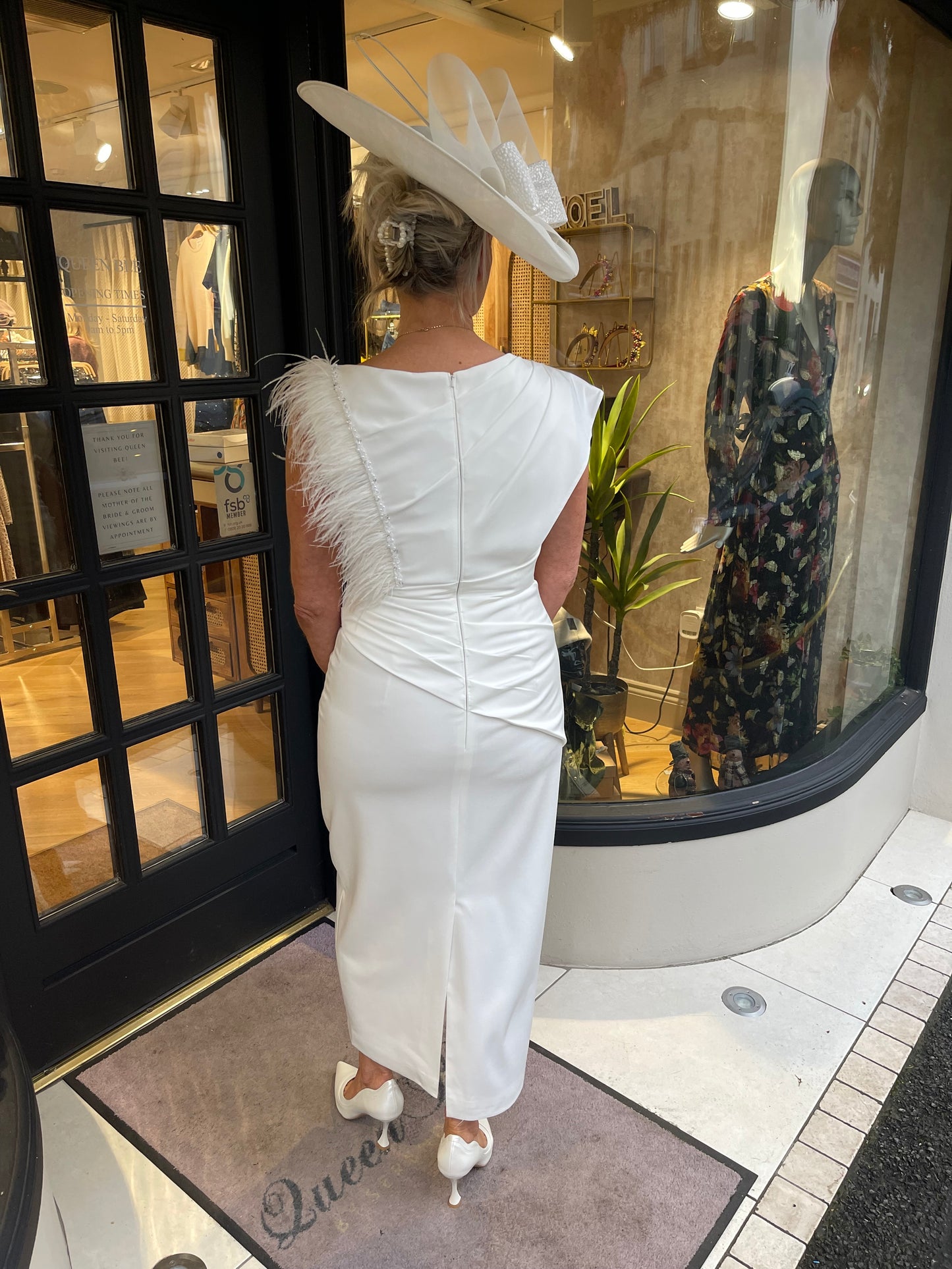 John Charles 29241 Ivory Asymmetrical Dress
