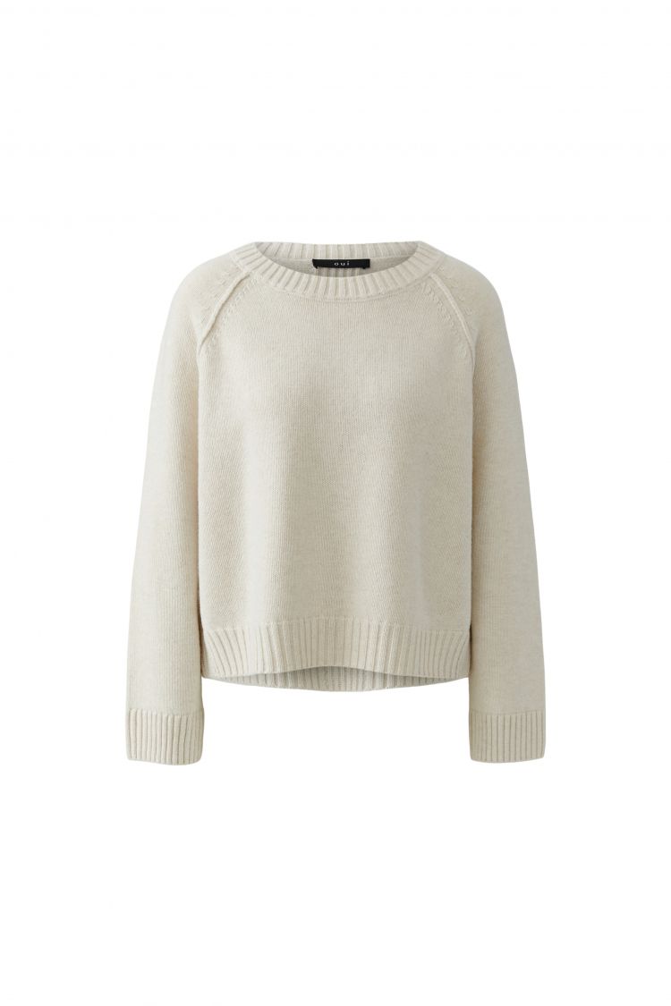Oui 99819 Off White Knitted Jumper