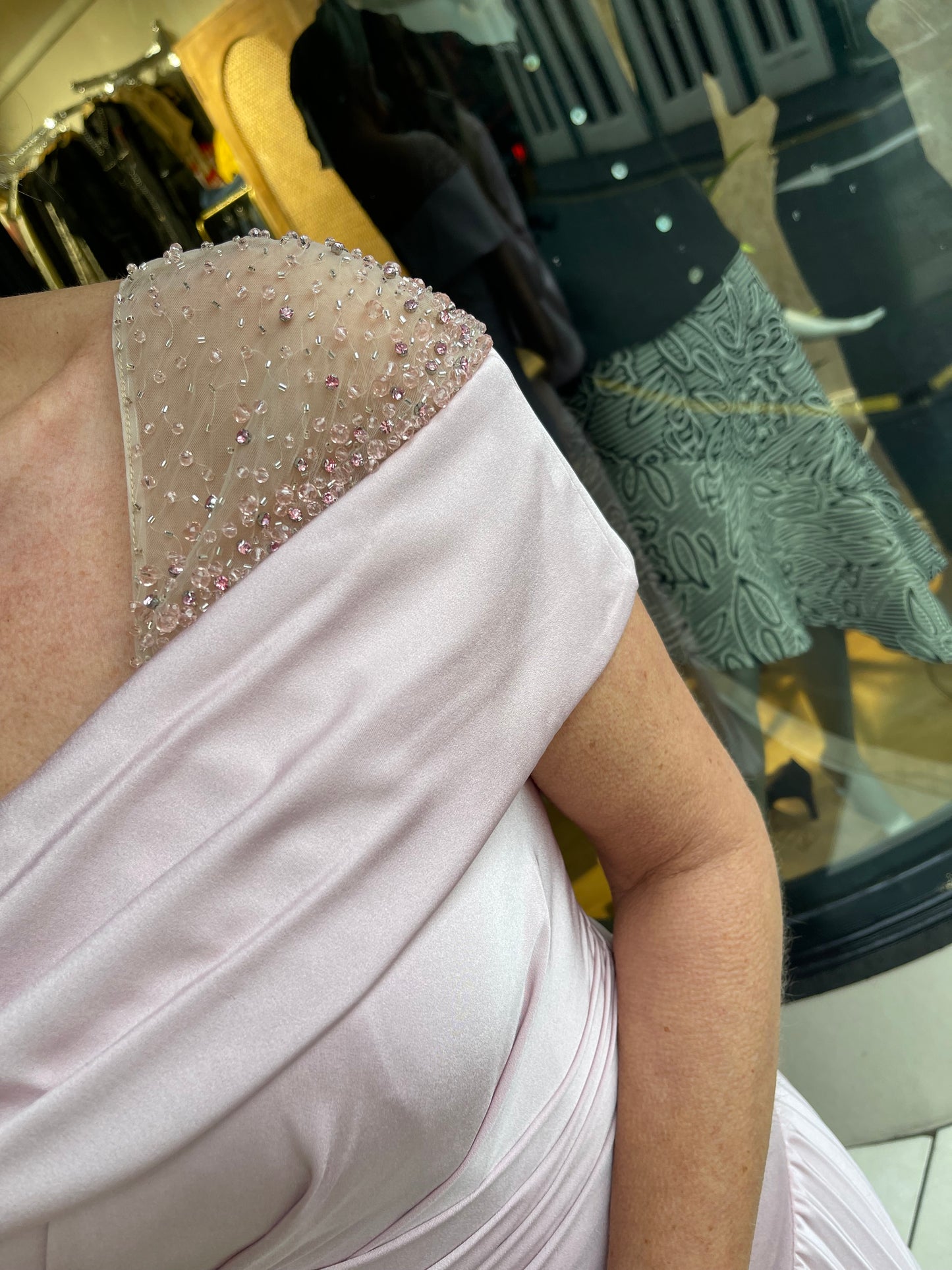 John Charles 66661A Rose Pleated Bottom Dress