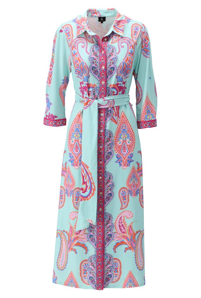 K Design Mint Green Print Dress A404 Pink Print