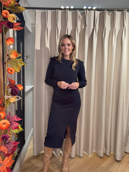 K - Design B634 Navy Maxi Dress