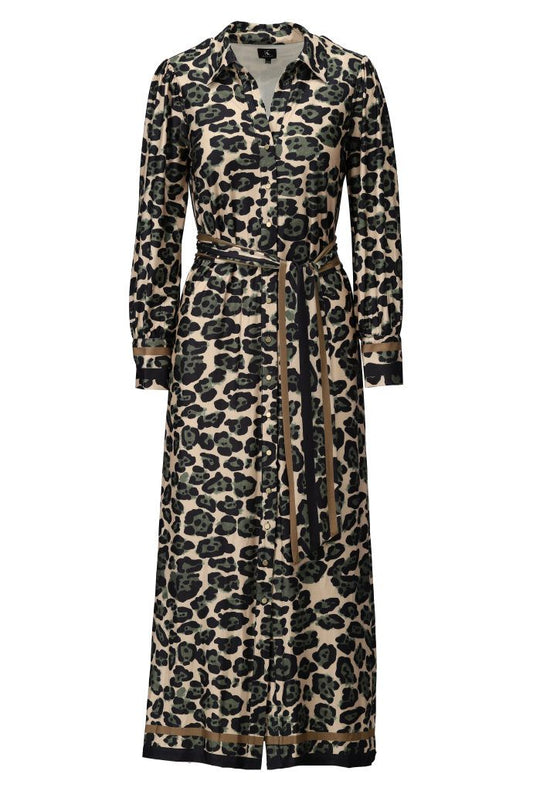K Design B112 Leopard Print Maxi dress