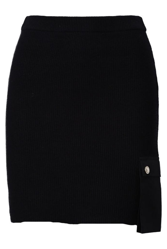 K Design B861 Black Knit Skirt