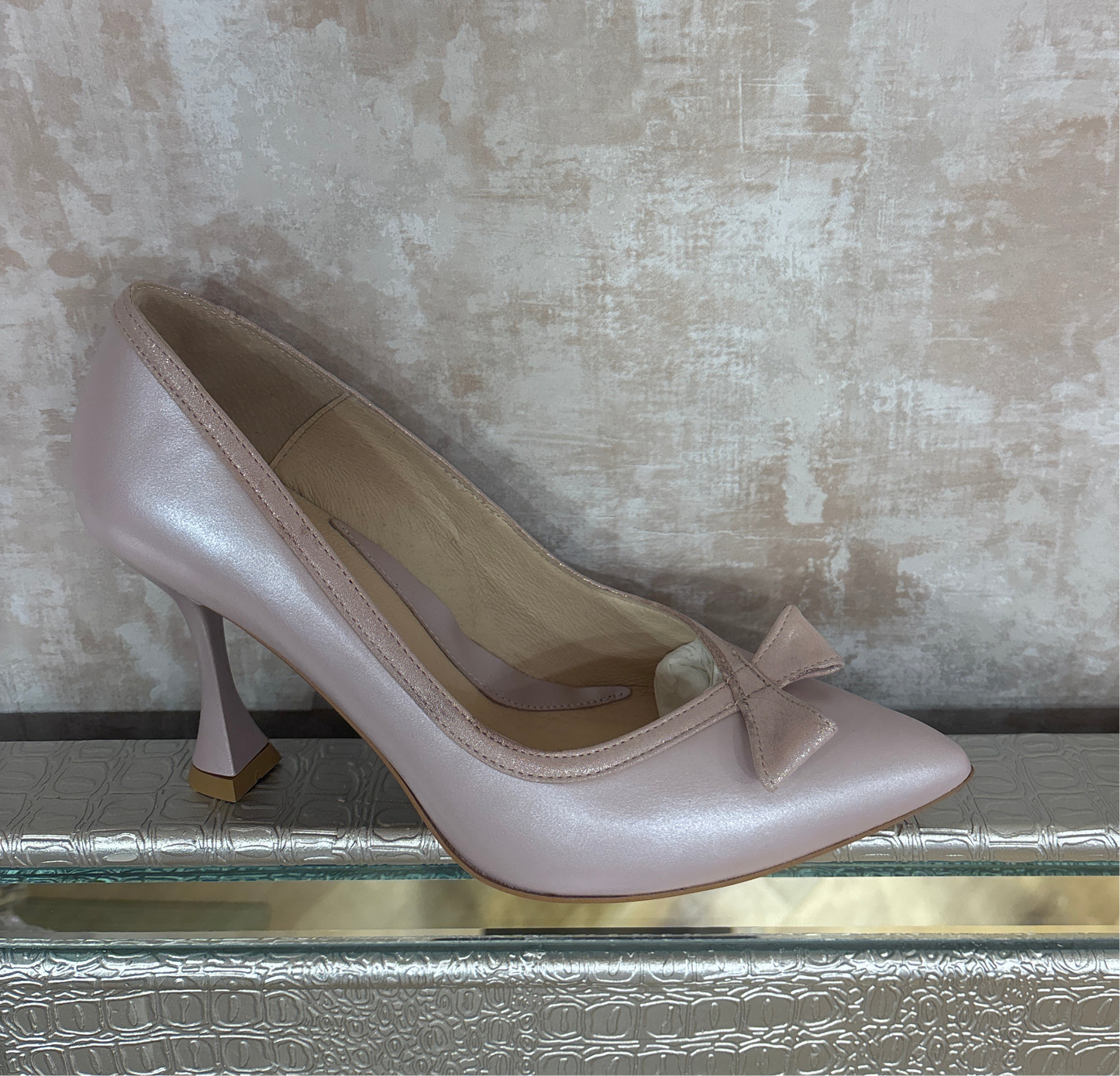 Emis Pink Two Tone Medium Heel