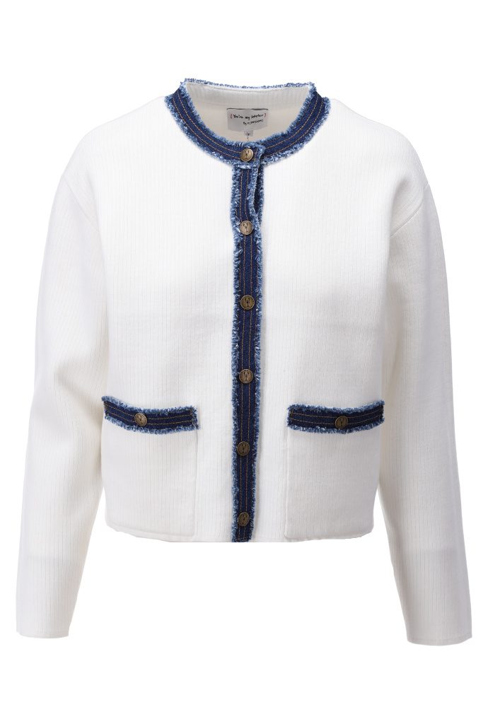 K Design C813L Ecru Cardigan