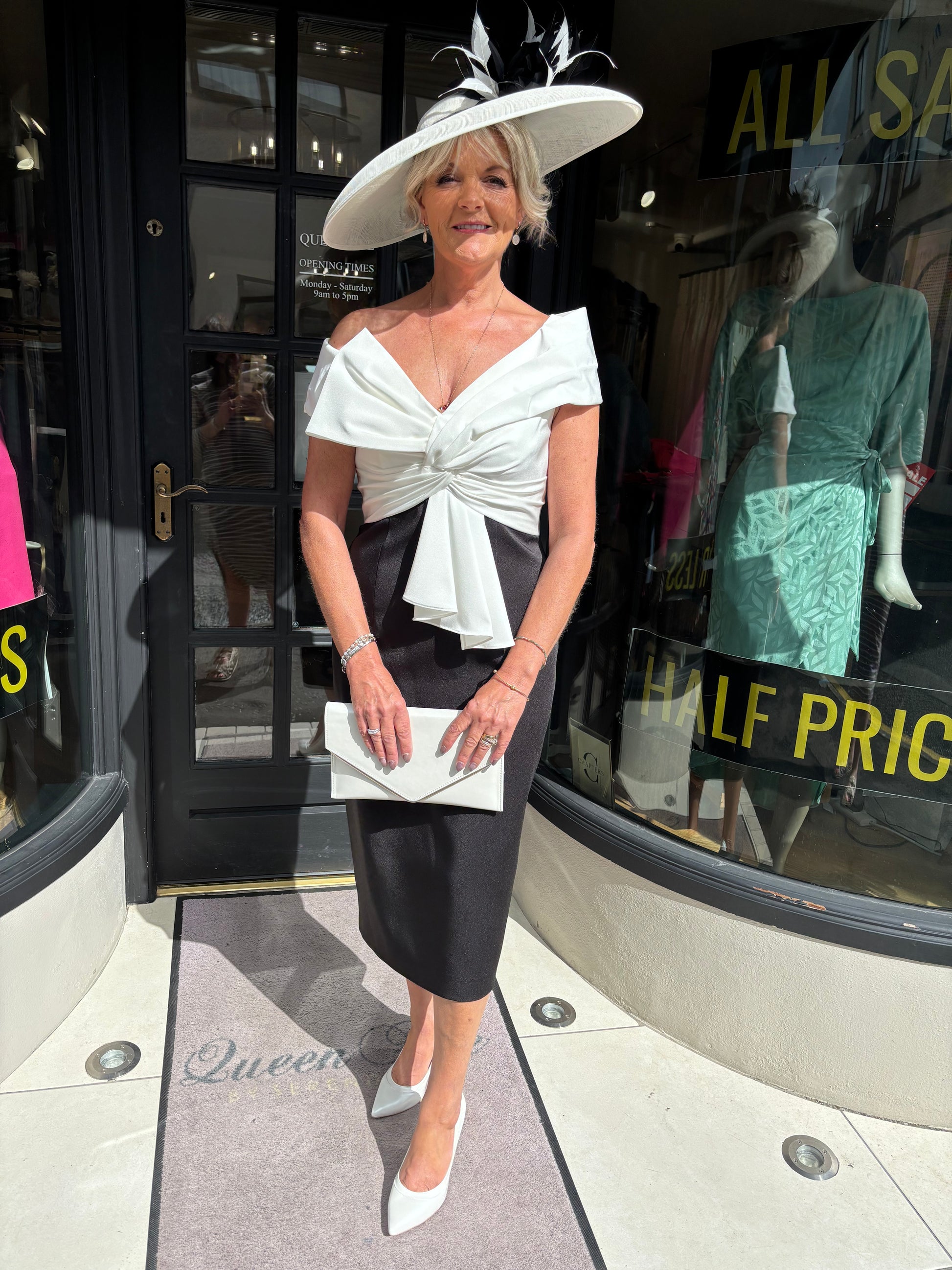 Veni Infantino Black and White Mother of the Bride Dress - 992551