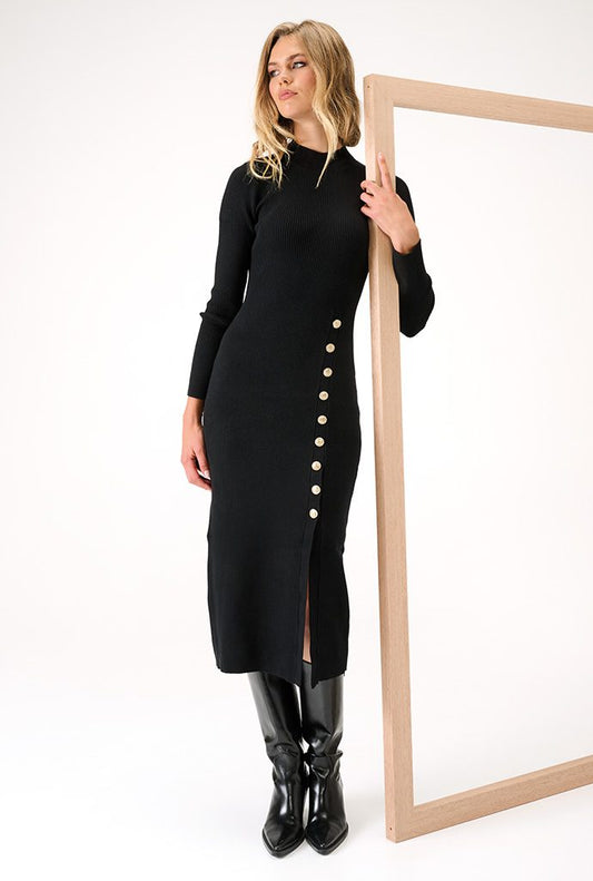 K Design B870 Black Midi Dress