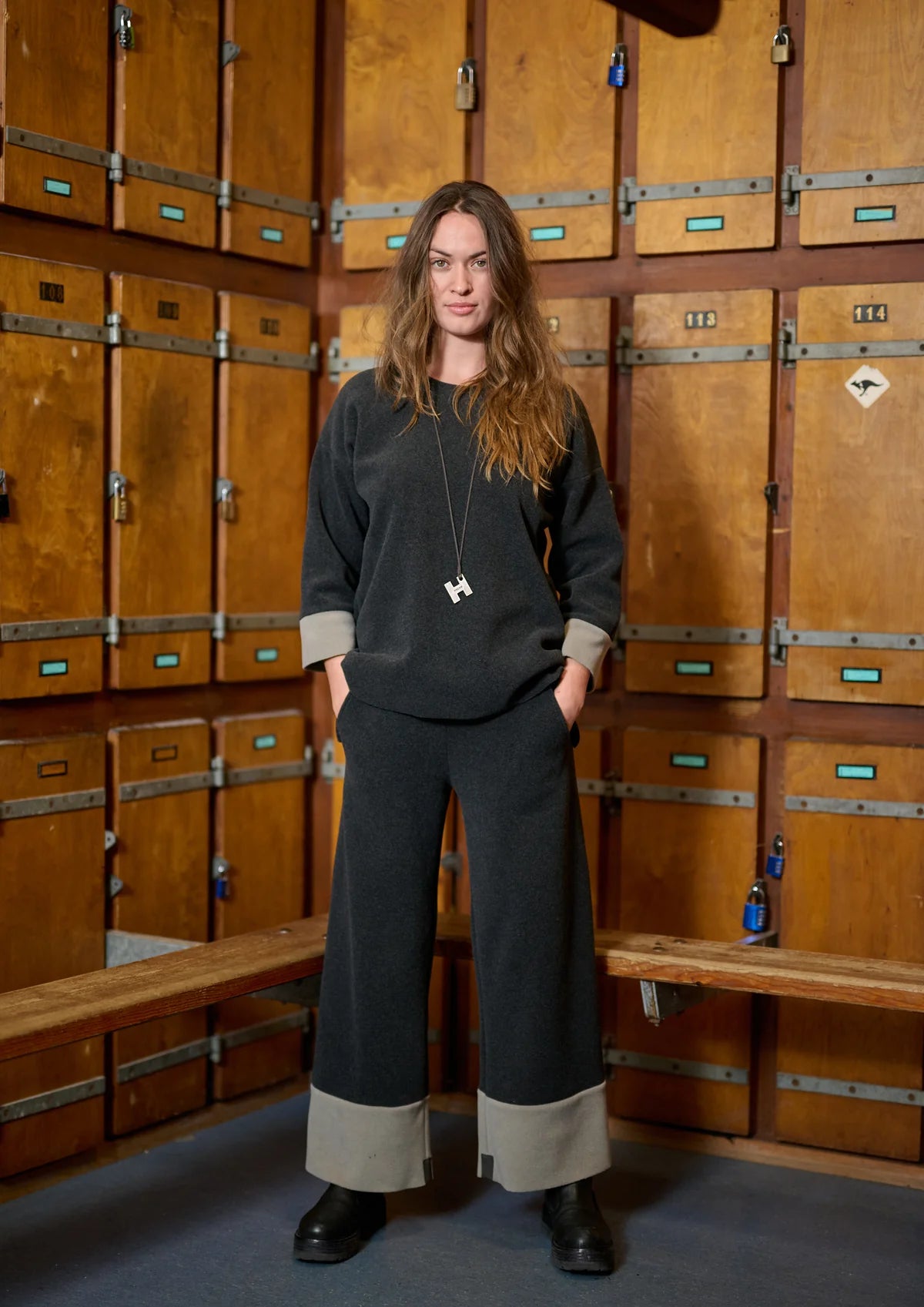 Henriette Steffensen 2119 Trouser Soft Black/Elephant