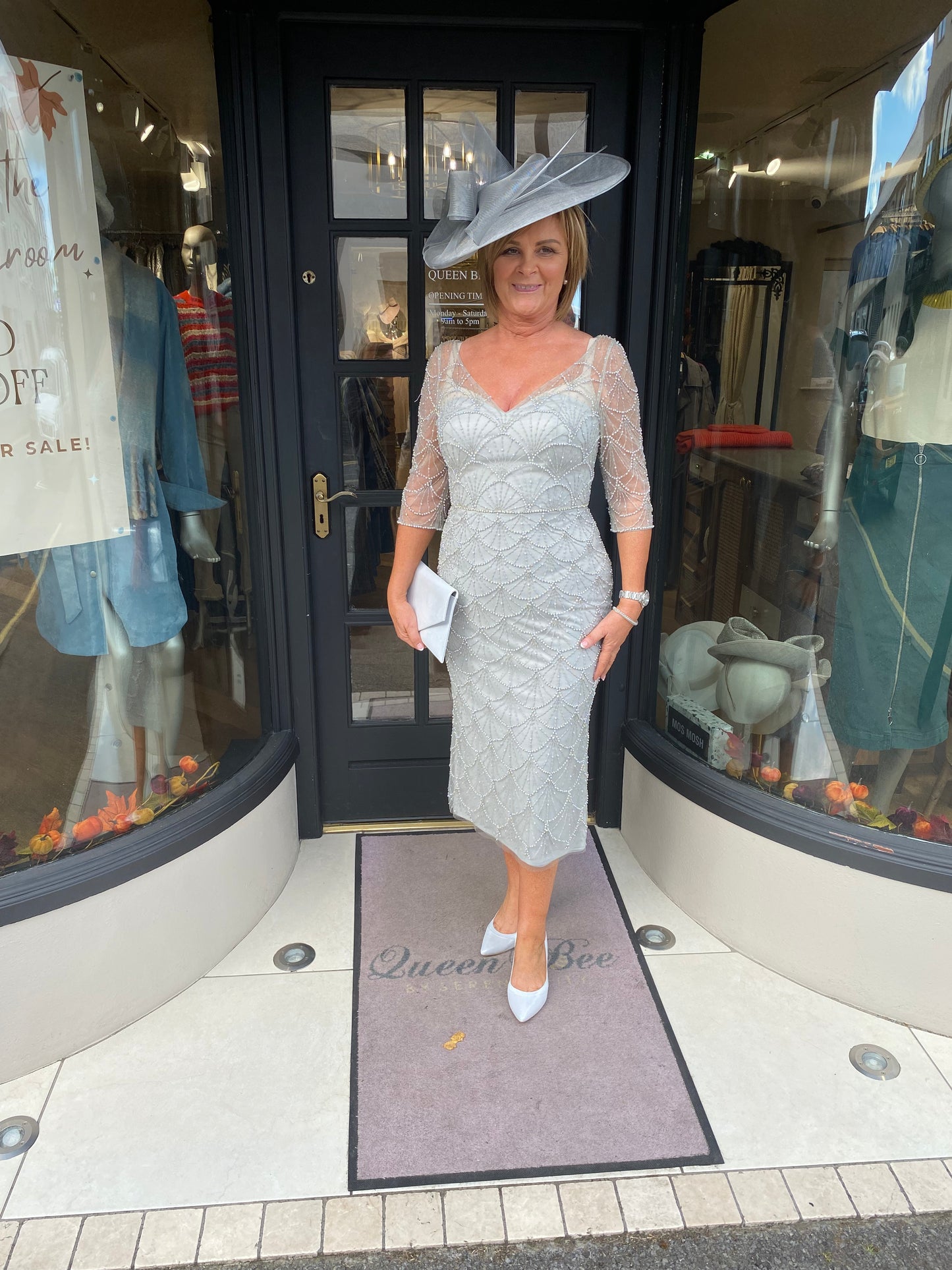 Gill Harvey Light Blue and Silver Dress