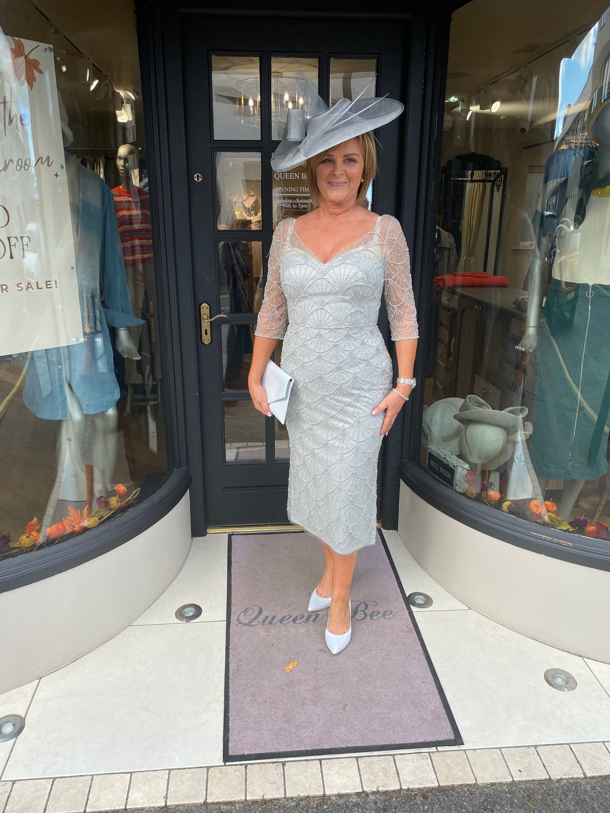 Gill Harvey Light Blue and Silver Dress