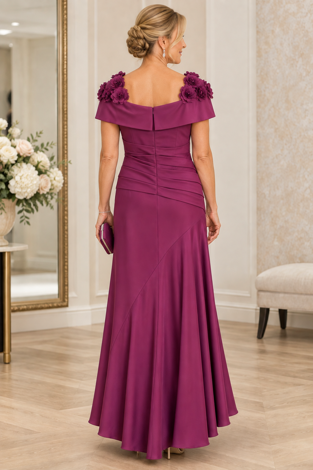 Couture Club 2G226 Eggplant Dress