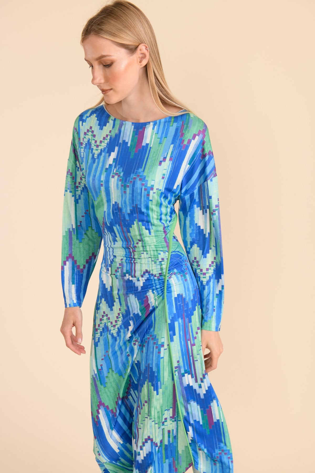 Caroline Kilkenny Blue And Green Banks Dress