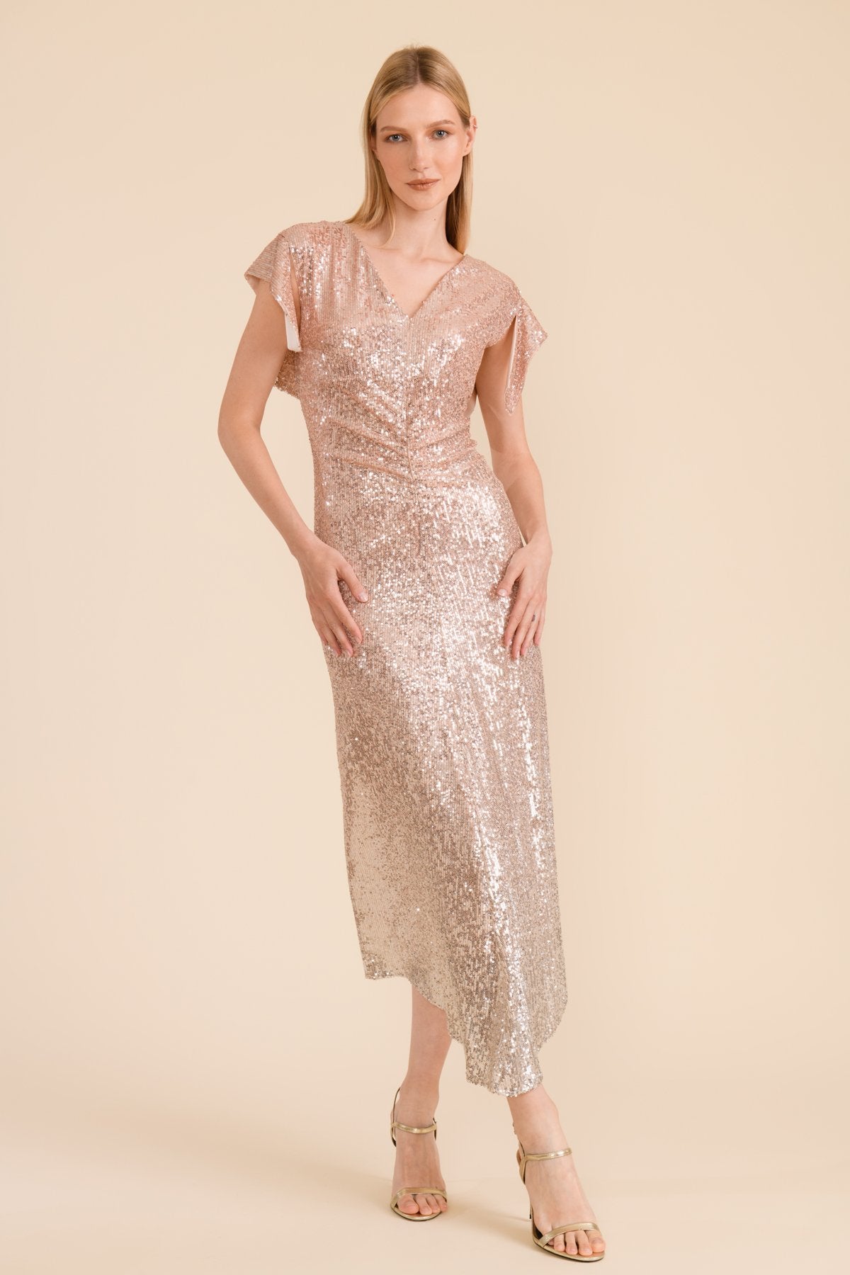 Caroline Kilkenny Pink Logan Sequin Dress