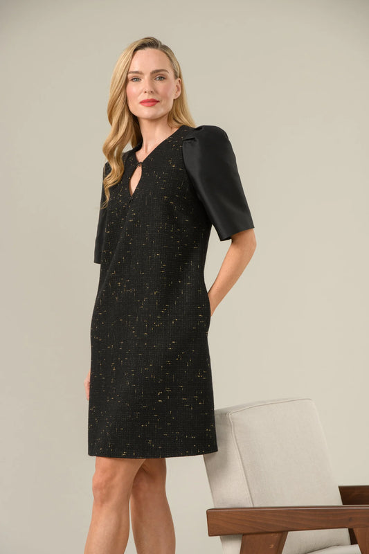 Caroline Kilkenny Noelle Black & Gold Dress
