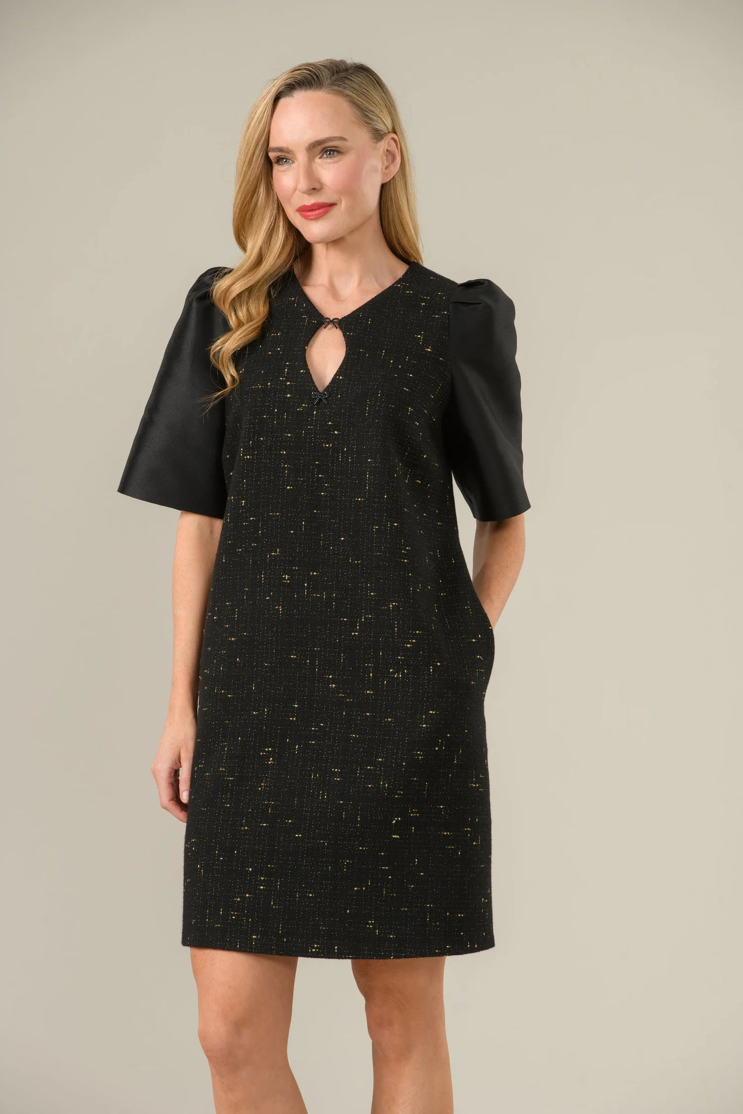 Caroline Kilkenny Noelle Black & Gold Dress