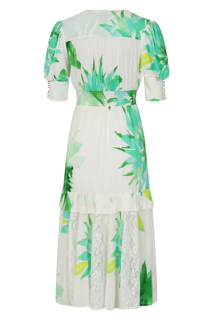 Sirens Orchid Green Flower Dress