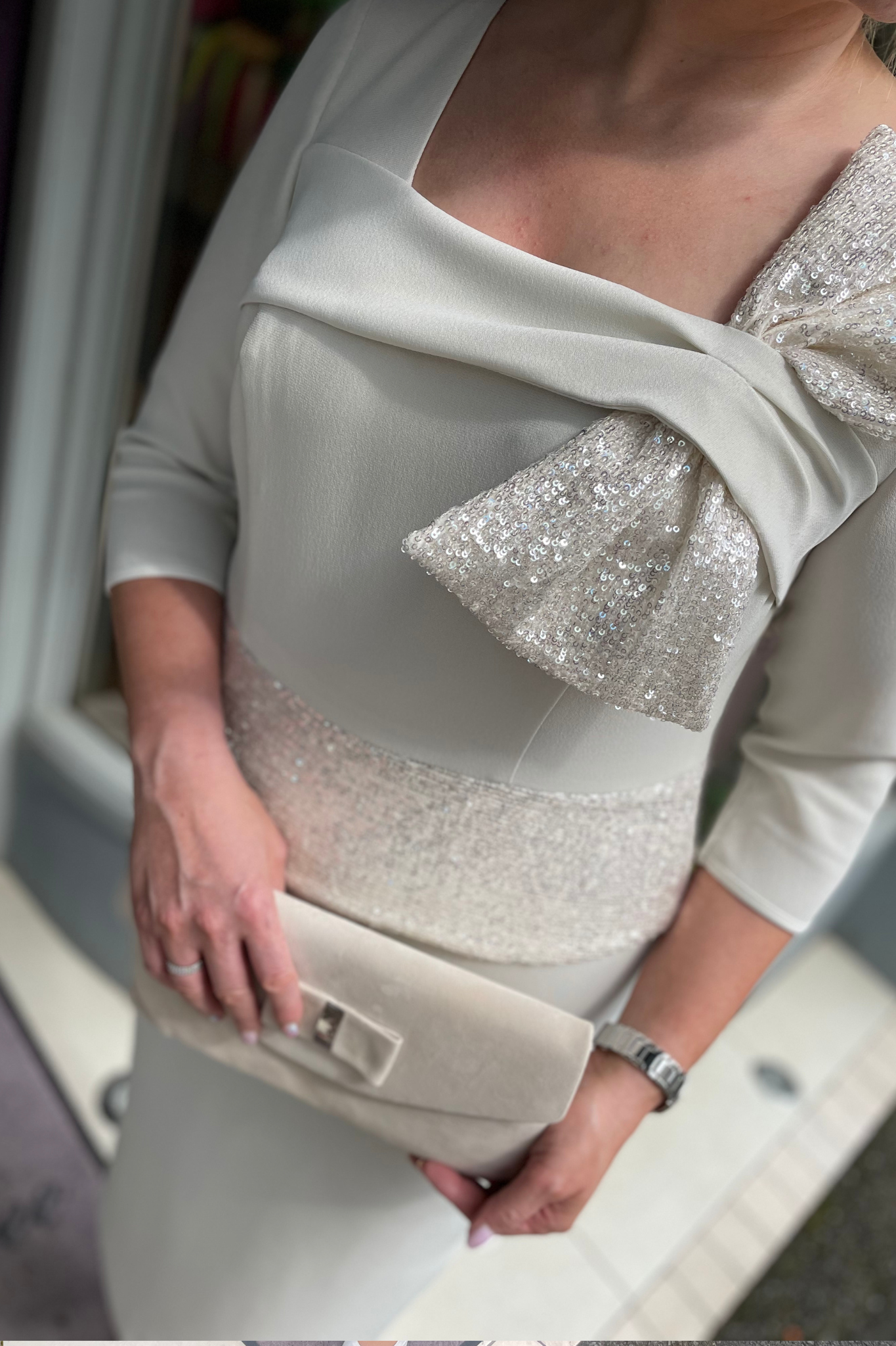 Carmen Melero 9244-6 Dress Stone