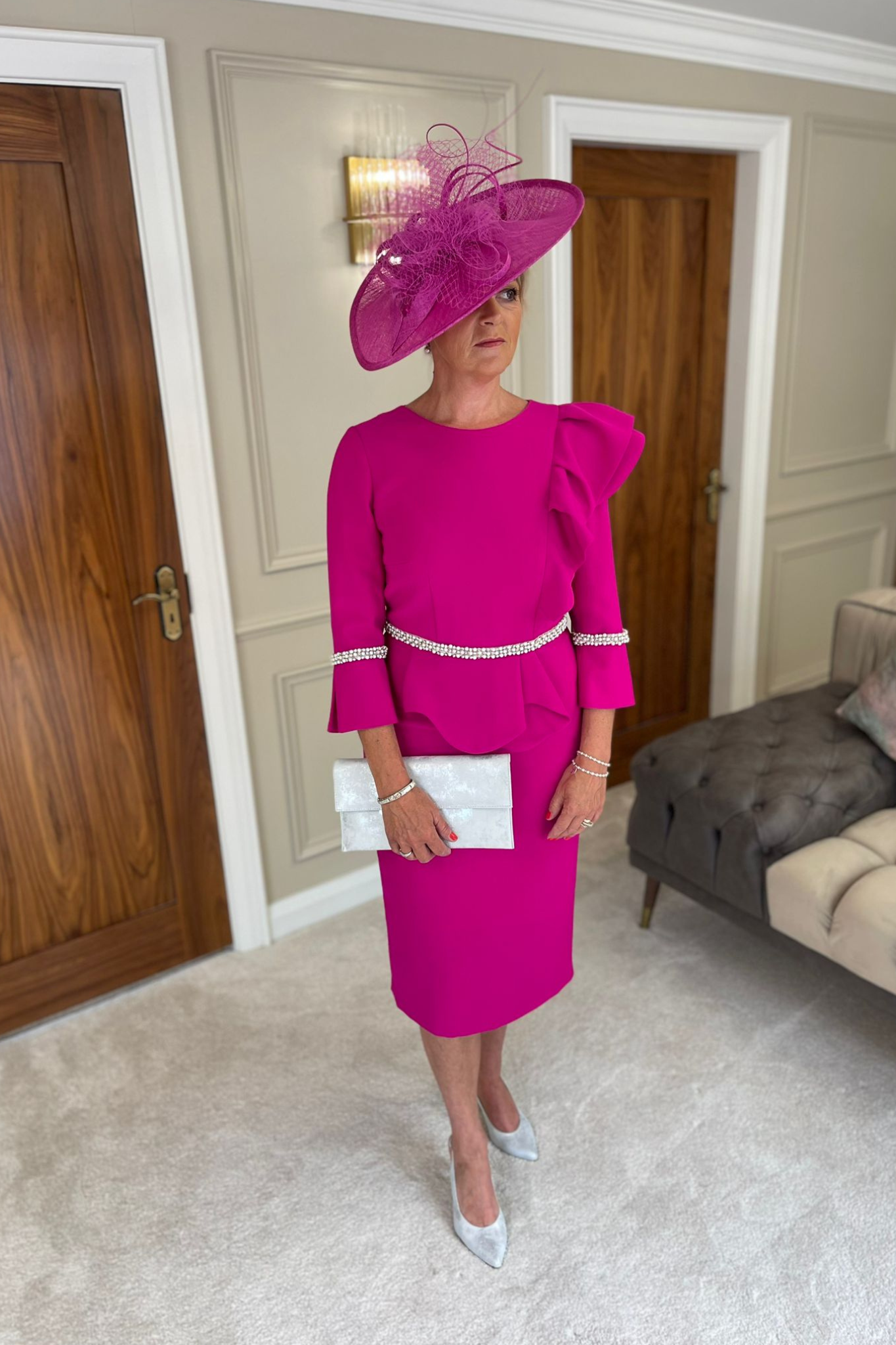 Carmen Melero 9122-2 Cerise Dress