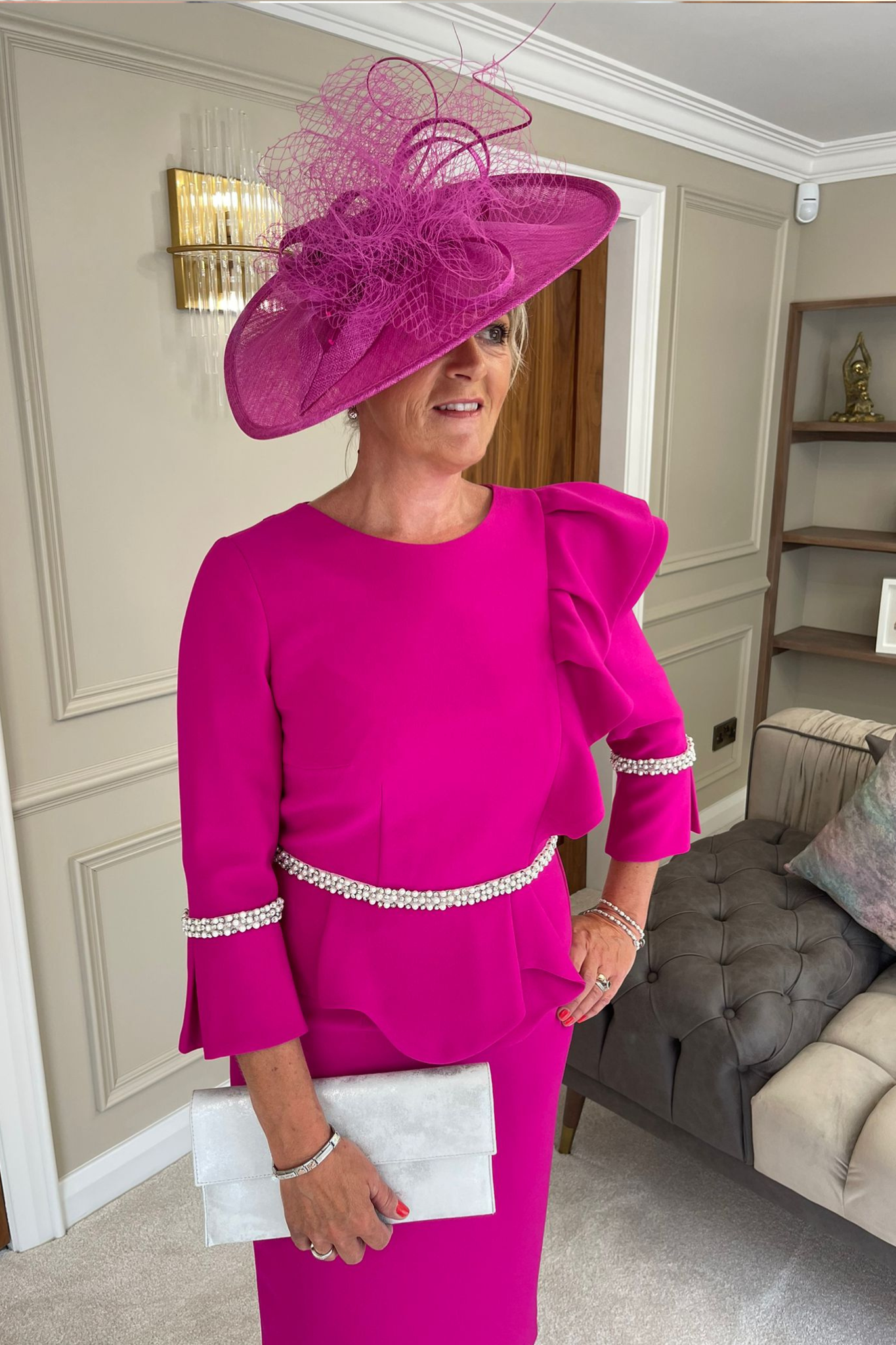 Carmen Melero 9122-2 Cerise Dress