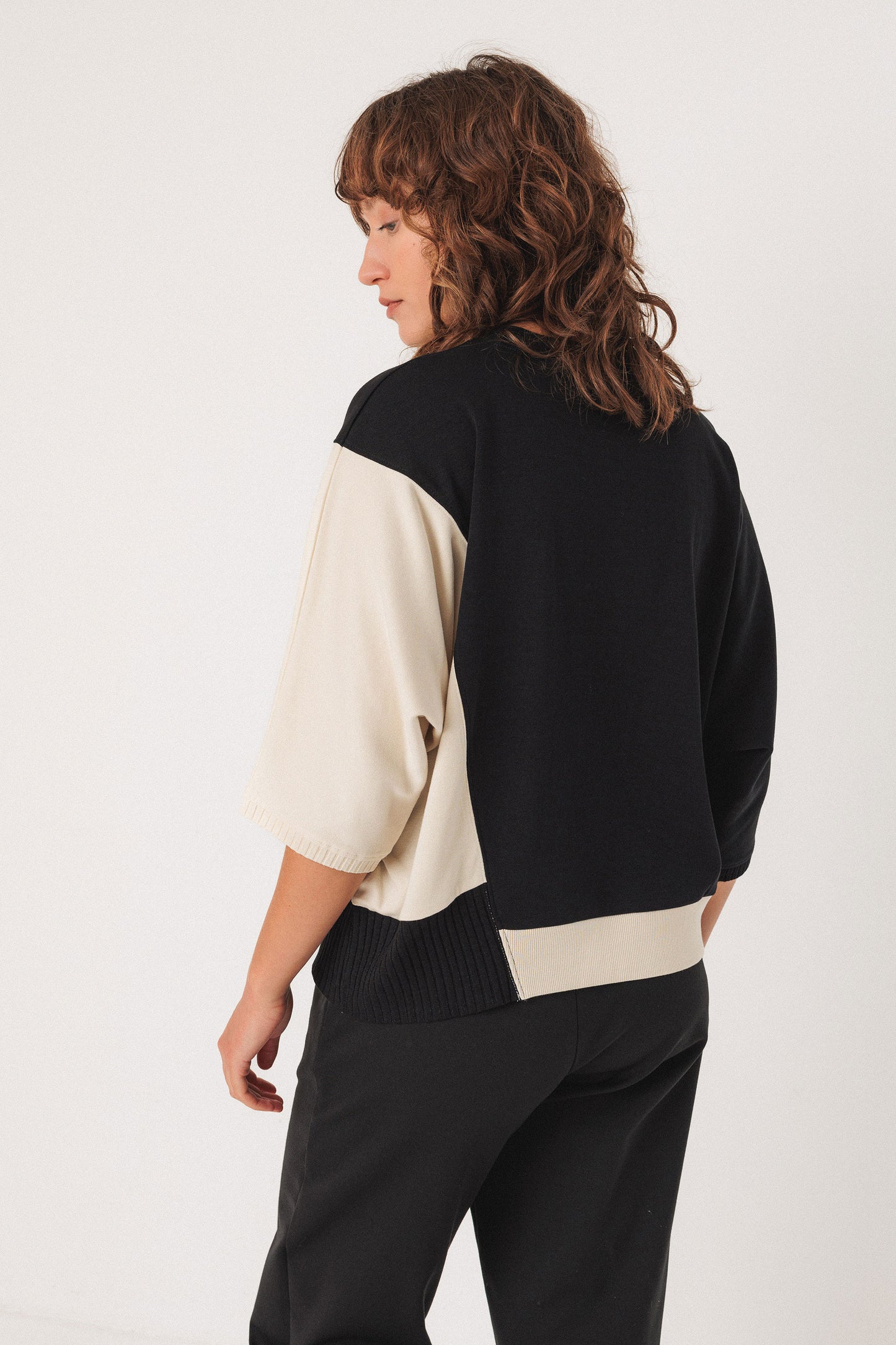 SKFK Aloria Black & Cream Top
