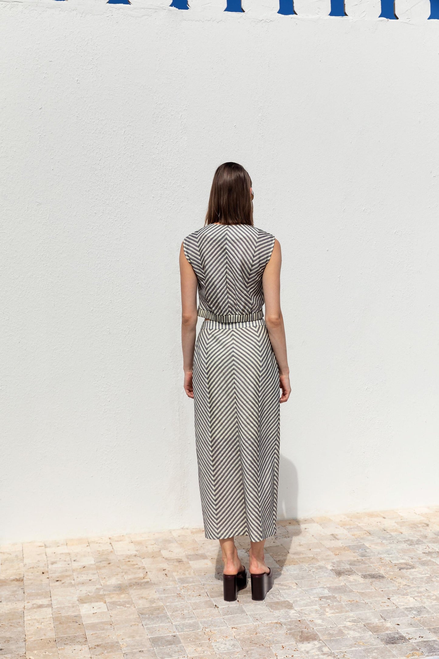 Kameya Beige Patterned Co - Ord