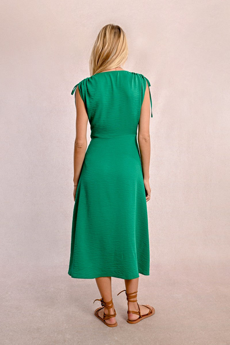 Molly Bracken LA1694DE Green Button Dress
