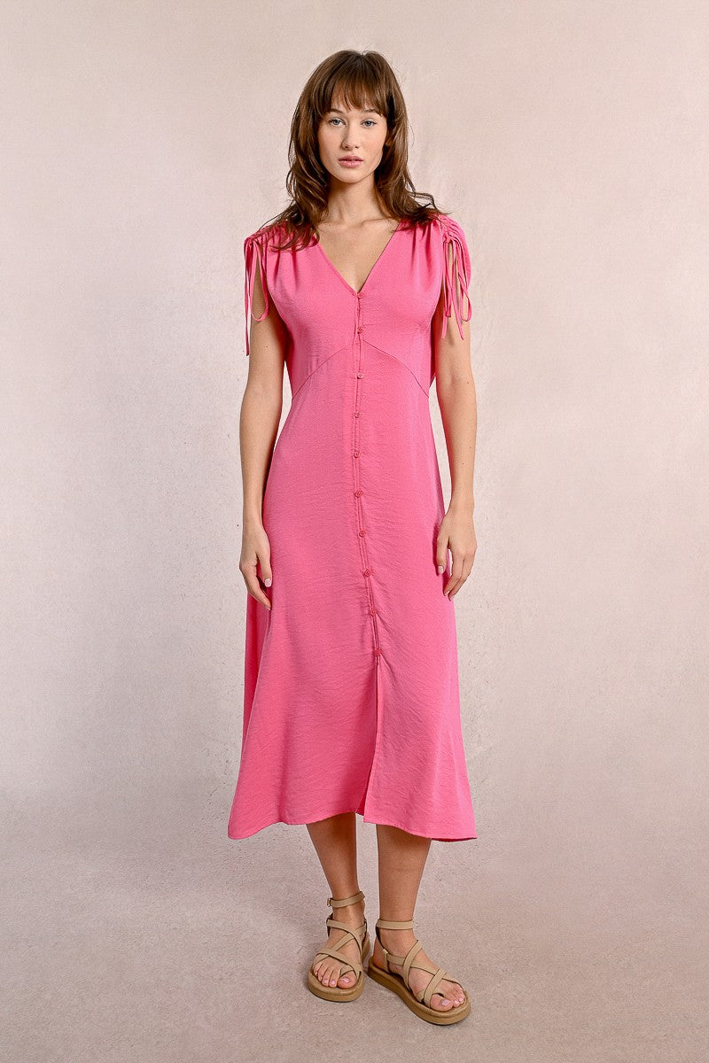 Molly Bracken LA1694DE Pink Button Dress