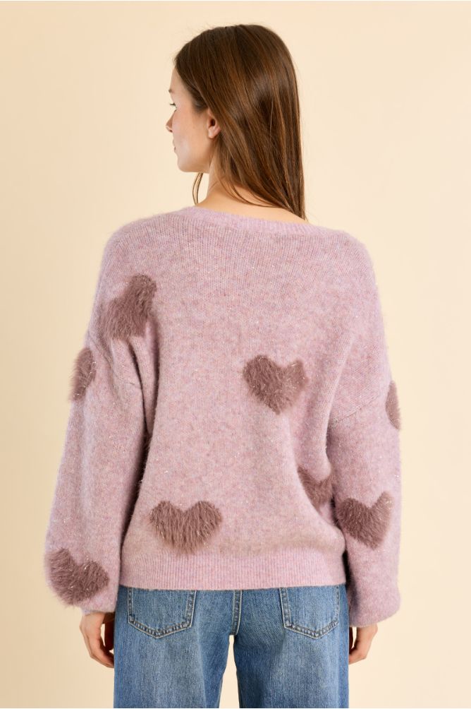 Molly Bracken LA2050EH Mauve Knitted Sweater
