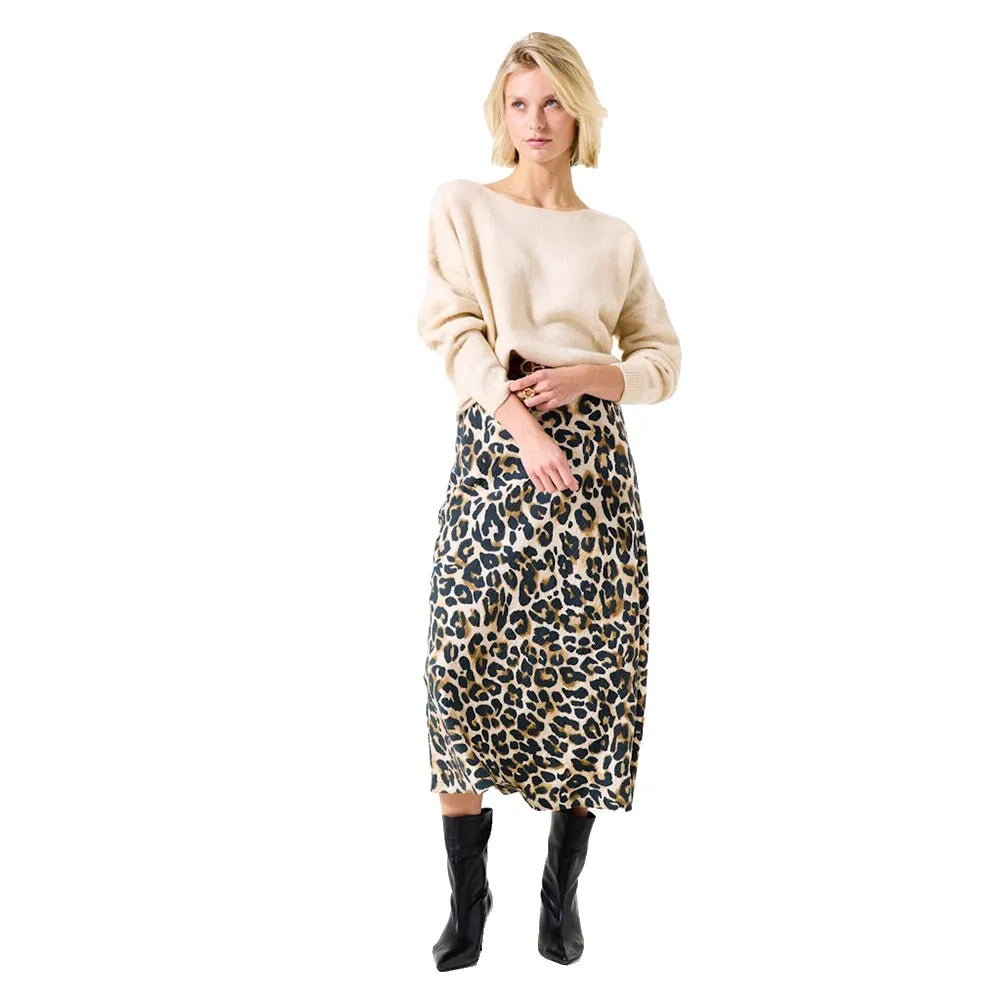 Garcia H50120 Leopard Print Skirt