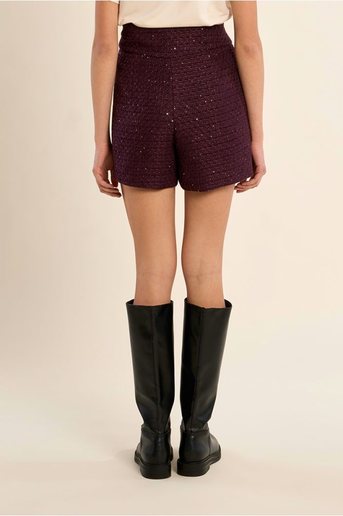 Molly Bracken T2031EH Plum Woven Shorts