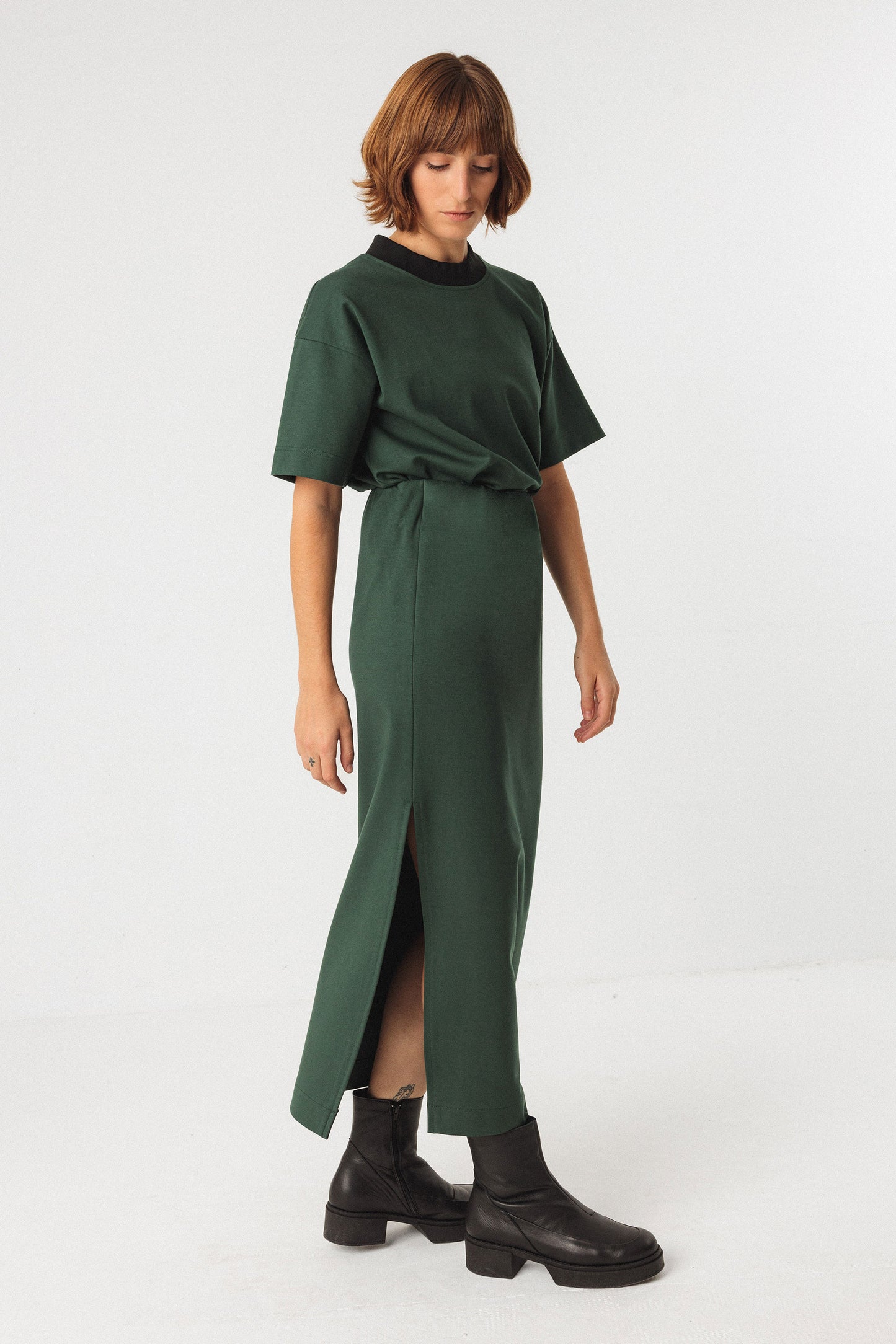 SKFK Hozta Dark Green Skirt