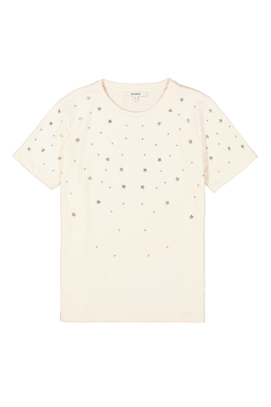 Garcia Cream Star T-Shirt