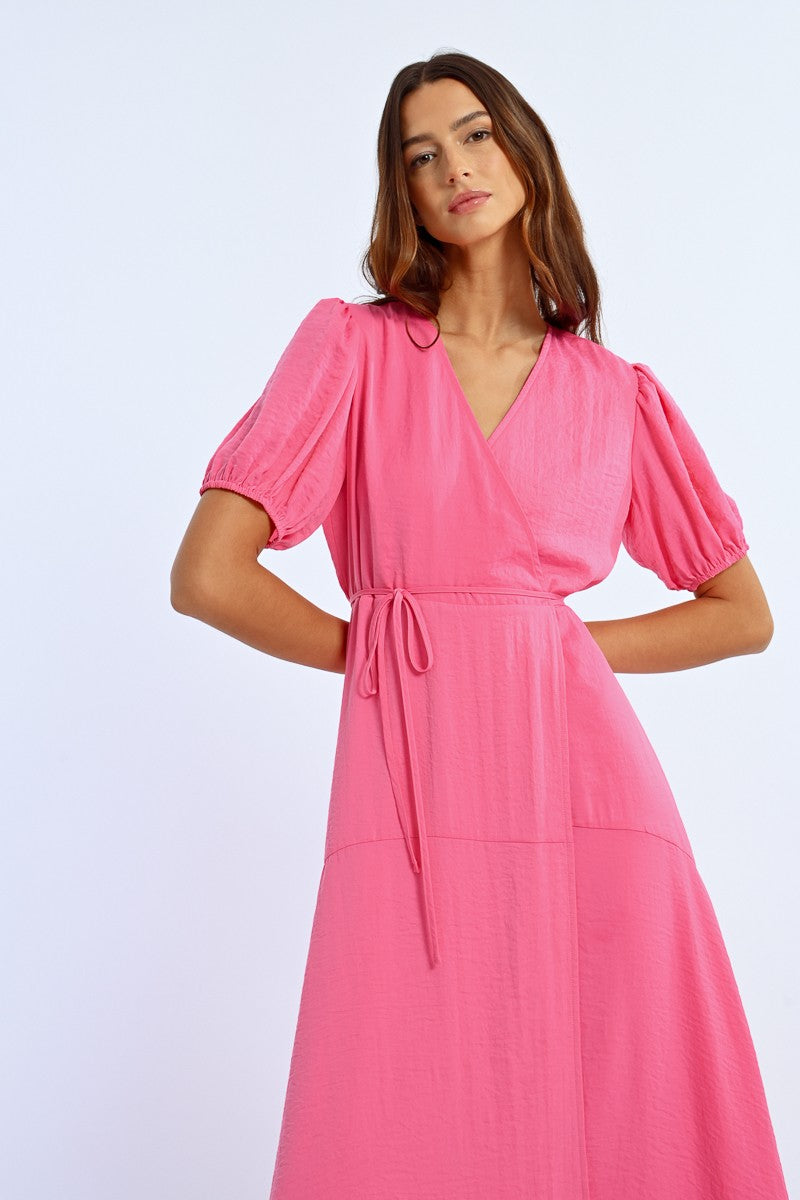 Molly Bracken MLR101DP Pink Wrap Dress