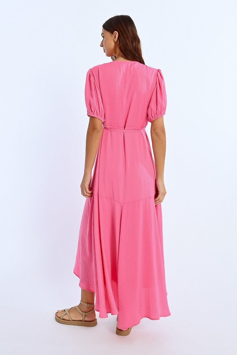 Molly Bracken MLR101DP Pink Wrap Dress