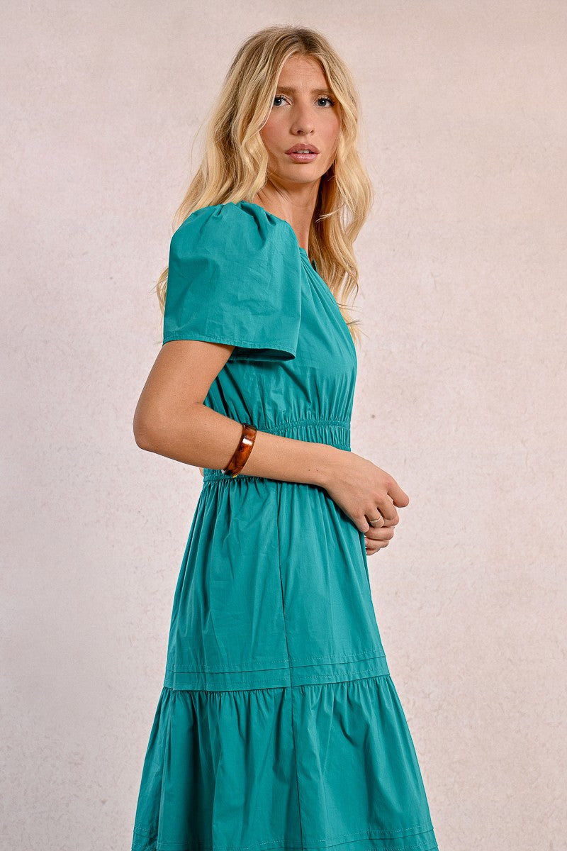 Molly Bracken LAS130DE Emerald Green Midi Dress