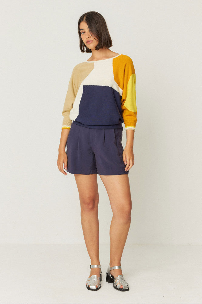 SKFK Naike Navy & Yellow Sweater