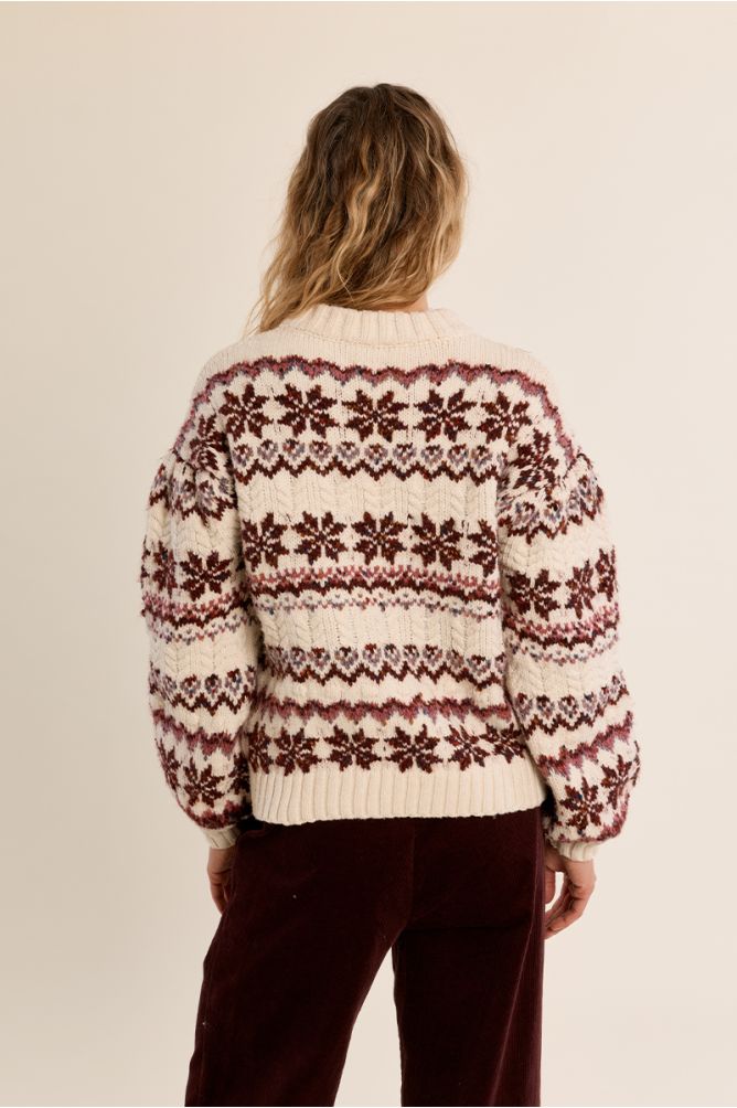Molly Bracken BT220EH Off White Knitted Sweater