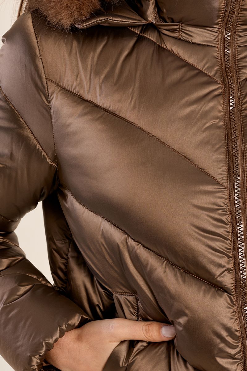 Molly Bracken OR197EH Chocolate Padded Jacket