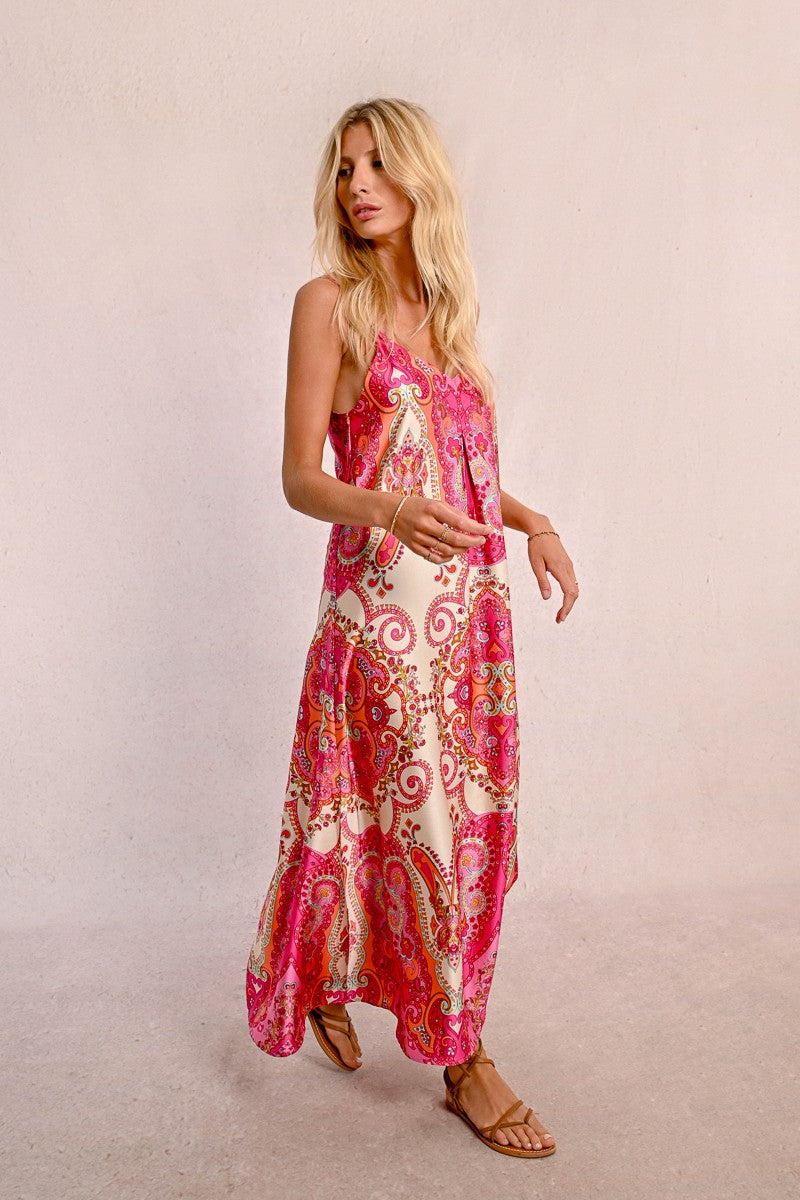 Molly Bracken LA1668DE Pink Paisley Dress